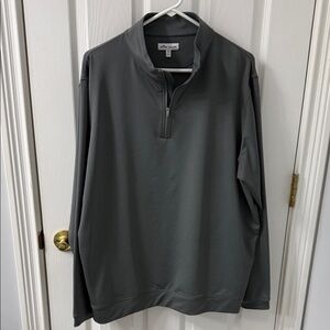 Peter Millar Steel Gray Quarter-Zip Pullover